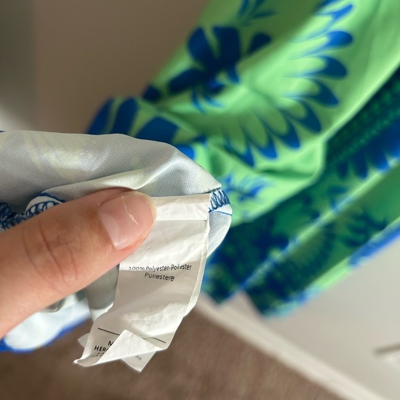 Cupshe Vibrant Blue and Green Maxi Tropical Plunging Sleeveless Maxi Dress m - Picture 7 of 7